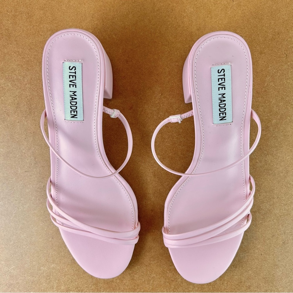 NEW STEVE MADDEN PINK SLIDE SANDALS - Picture 11 of 12